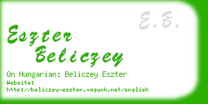 eszter beliczey business card